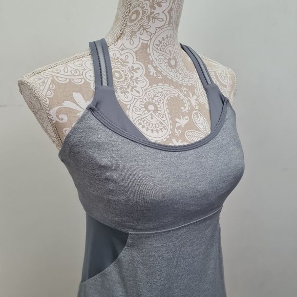 Lululemon Women Cross My Heart Tank Top Heathered Blurred Gray Size 8 - Picture 6 of 16